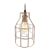 Lampara Colgante Cobre Vintage Apto Led Industrial