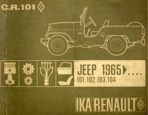 Manual Catálogo Repuestos C.r. 101 Ika-renault Jeep (1965-)