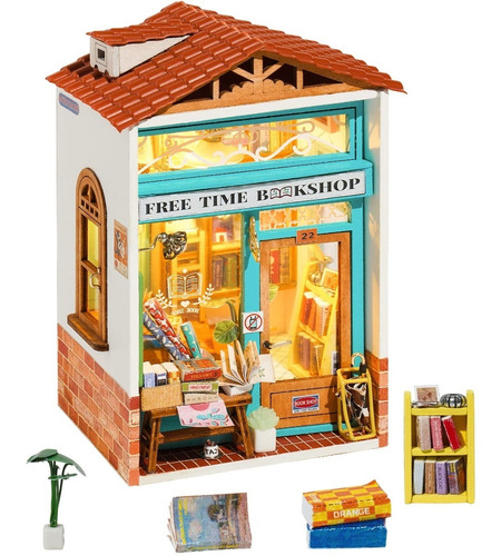 Diorama Free Time Bookshop Led Ds008 - Rolife