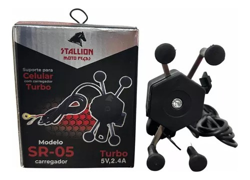 Suporte X Garra Celular Motos Universal Com Carregador Usb