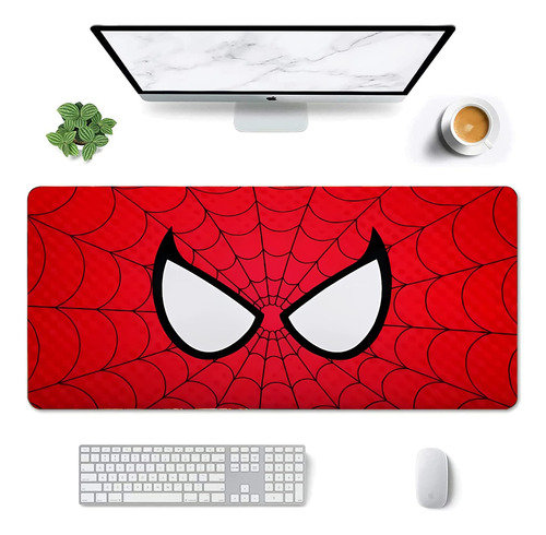Mouse Pad Largo Spiderman Face Diseño Gaming Tapete 30x70cm