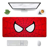 Mouse Pad Largo Spiderman Face Diseño Gaming Tapete 30x70cm