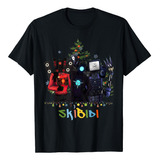 Camiseta Skibidi Navidad- Playera Skibidi Toilet Feliz