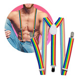 Tirantes Suspenders P/ Adulto Bandera Orgullo Gay Pride Lgbt