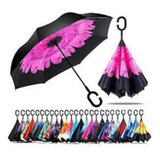 Paraguas Sombrilla 3 Pzas Reversibles Invertido Estampado
