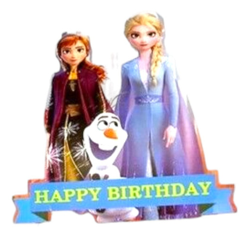 1 Cake Topper De Ana, Elsa Y Olaf Para Fiesta De Frozen