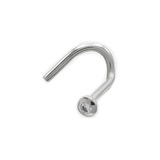 Piercing Aro Nariz Nostril Oro Blanco18k Alfiler 1mm Copawa 