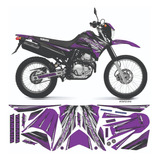 Kit Adesivos Yamaha Lander 250 2009 A 2019 Roxo