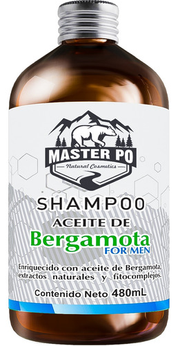  Shampoo Aceite De Bergamota Master Po For Men Fortalece Nutr
