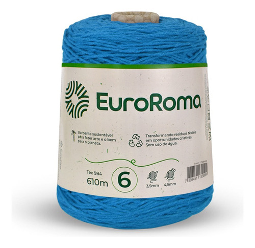 Barbante Euroroma Nº6 600g - 2 Unidades - Diversas Cores