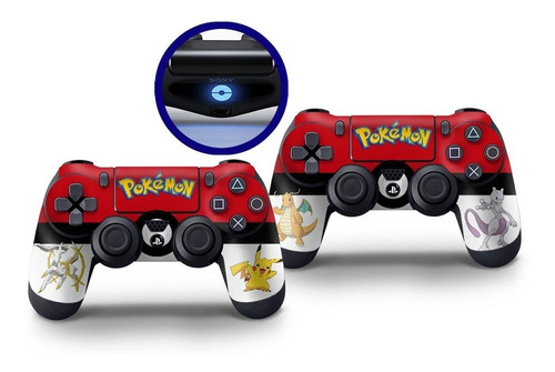 Skin 2 Controles E 2 Lightbars Playstation 4 Pokémon
