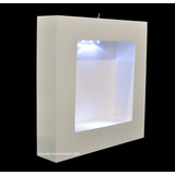 Trio Nicho Quadrado Pintado C/ Led 30x30x6 Porta Maternidade