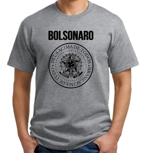 Camiseta Bolsonaro Presidente Brasão Republica Federativa Kr