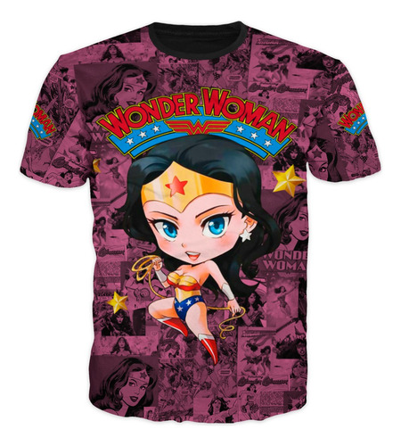 Camisetas Mujer Maravilla Gatubela Harley Quinn Super Girl