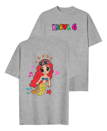 Remera Karol G Oversize Sirenita Aesthetic Coquette Kawaii 