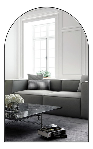 Espejo Arco Medio Punto Curvo 110x50 Cm Con Marco Deco