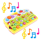 Teclado Musical Trenzinho Infantil Animais Didático Dm Toys