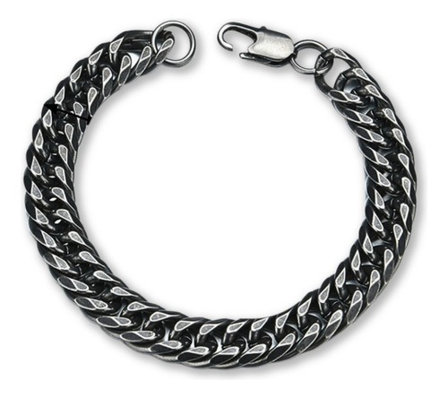 Pulsera Esclava Para Hombre Tipo Cubana Industrial De Acero