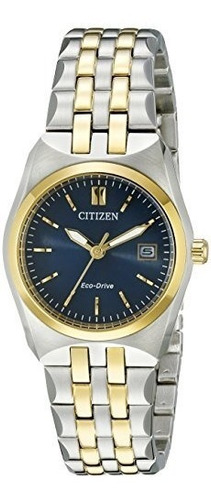 Citizen Mujeres Ecodrive Reloj De Acero Inoxidable Con Fecha