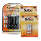 Combo 4 Pilas Aaa Fulltotal 1000mah+cargador Pilas 