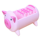 Organizador De Escritorio Rosa Creative Pig, Caja De Plástic