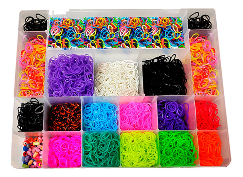 Loom Band Pulseira Elásticos Miçanga Caixa Organizadora Kit