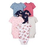 Ropa Para Bebe Bodys Unisex Paquete De 6 Talla 3-6 Meses