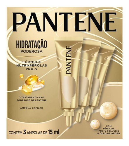  Ampola Pantene Hidro-cauterização - 3 Unidades De 15ml Cada