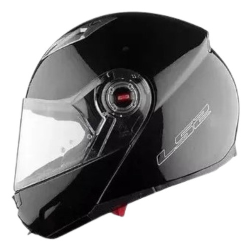 Casco Moto Rebatible Ls2 370 Easy Negro Brillo Doble Visor