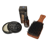 Kit Cuidado Barba Aceite Balsamo Mr Blonde Cepillo 8 Hileras