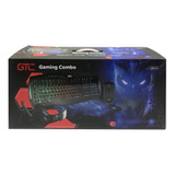 Combo Gamer Teclado Mouse Auriculares Pad Mouse Gtc 4 En 1