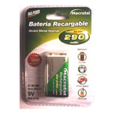 Bateria Recargable 9v 290ma, Pila