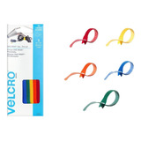 Correa Velcro Colores Precortada 5pzhogar Oficina 20.3x1.2cm