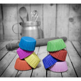 Pirotines Cupcakes N°10 Colores Pasteles Lisos Lunares  X25