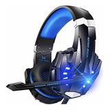 Diadema Gamer Kotion G9000 Luz Led Microfono Usb Audifonos