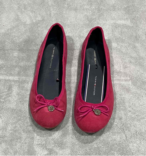 Flats Rojo Quemado Tommy Hilfiger Talla 23.5 Ojo Son Saldo