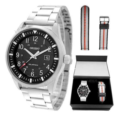 Relógio Masculino Solartech Orient Duas Pulseiras Original