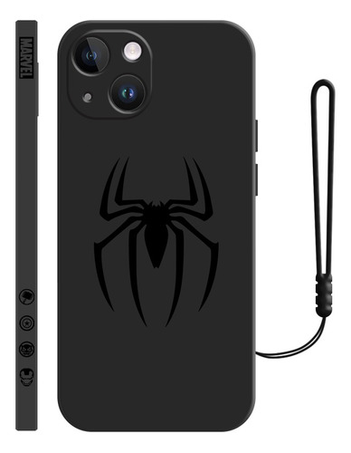 Carcasa Silicona De Spiderman Araña Para iPhone + Correas