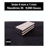 Iman 4mm X 1mm N35 9,000 Gauss (50 Pzas.)