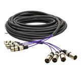 Multicabos Com Conectores Xlr 4 Vias - Cirilo Cabos 5 Mt