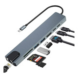 Dockstation Usb-c, Hub Hdmi E Rede  Macbook, Dell, Huawei,hp