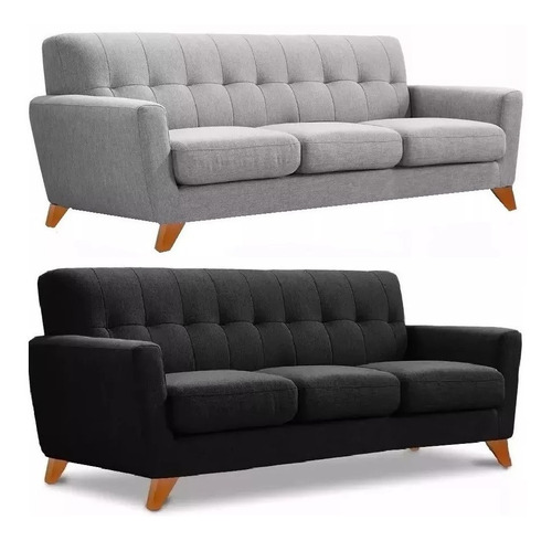 Sillon Sofa Retro Vintage 3 Cuerpos Placa Soft Antidesgarro