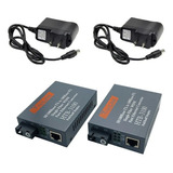 1 Par Convertidores Fibra Óptica Medios 10/100 Ethernet