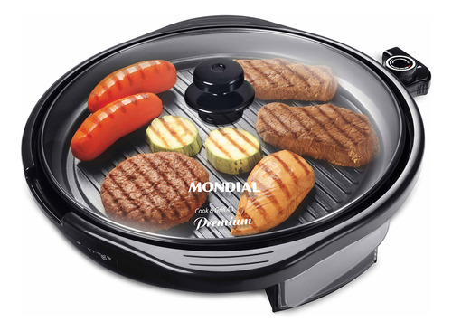 Grill Redondo Mondial Cook & Grill G-03 Preto 127v