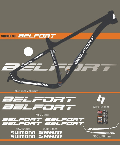 Calcomania Pegatina Sticker Bicicleta Vinil Belfort