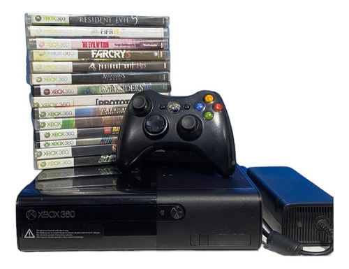 Microsoft Xbox 360 Destravado Completo | 1 Controle + Jogos