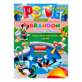 Mickey Mouse Pool Party Invitación Interactiva Con Botones