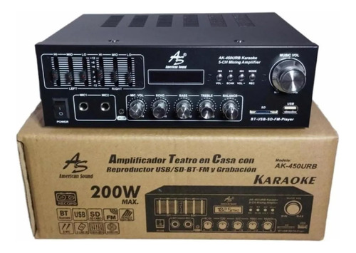 Amplificador Américan Sound Ak450ub Bluetooth Nuevo