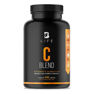 Vitamina C + Jengibre con 240 Cápsulas | Apoya las Defensas Naturales, la Energía y el Bienestar General | B Life | Meses sin interés