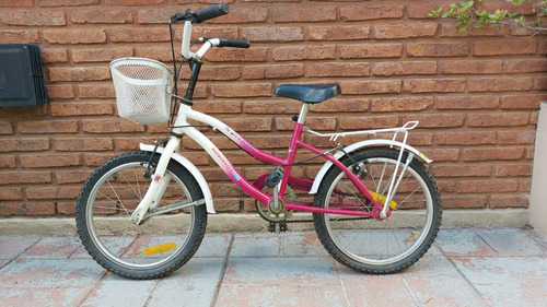 Bicicleta Infantil Robinson Rodado 16 Blanca/rosa